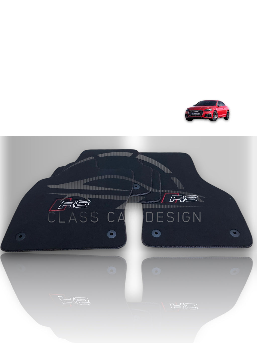 Audi RS4 Floor Mats (2017–2024) – Custom Fit – Luxury Velour Set