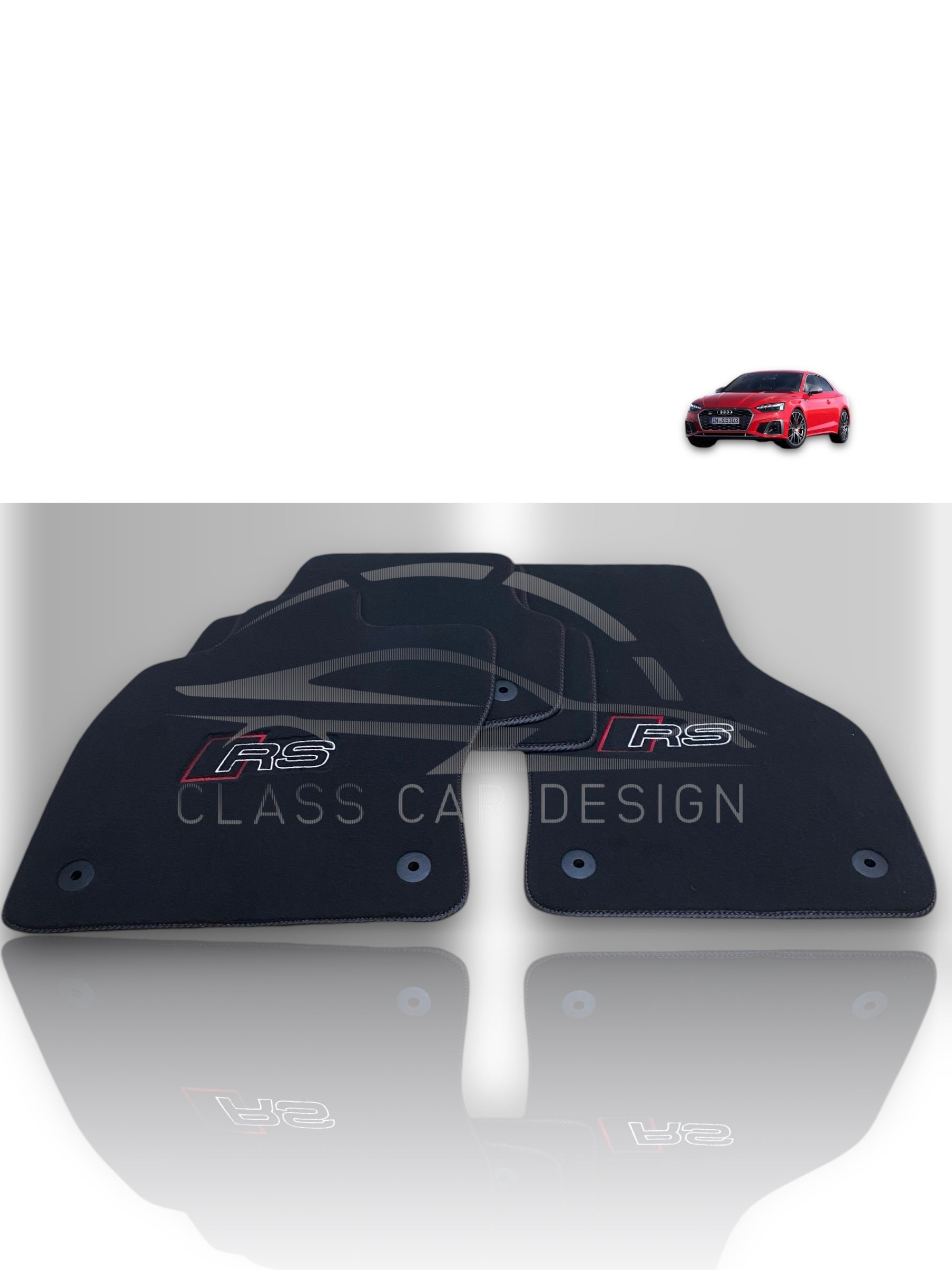 Audi RS4 Floor Mats (2017–2024) – Custom Fit – Luxury Velour Set