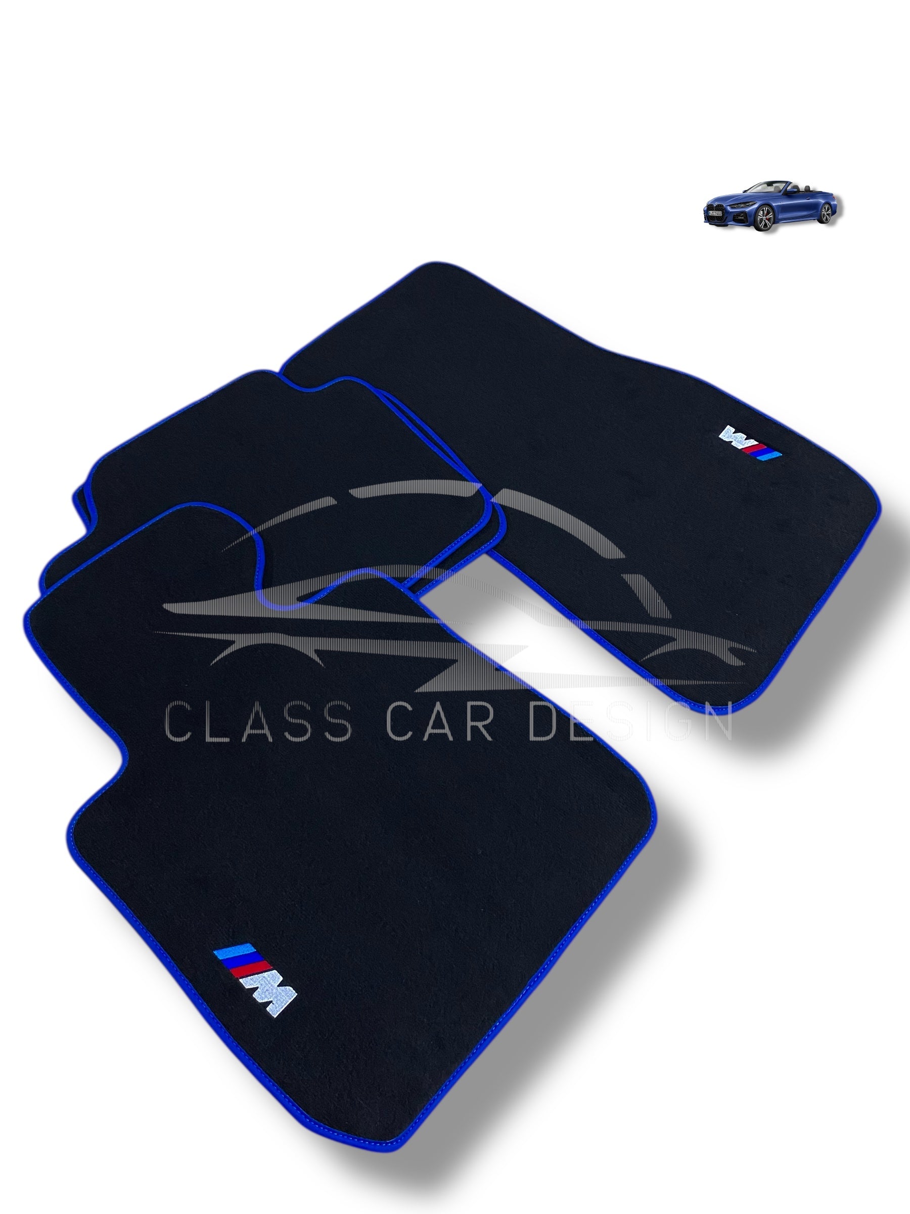 BMW 3 Series E93 Cabrio Floor Mats (2007–2013) – Custom Fit Luxury Velour Car Mats – Premium Carpet Set