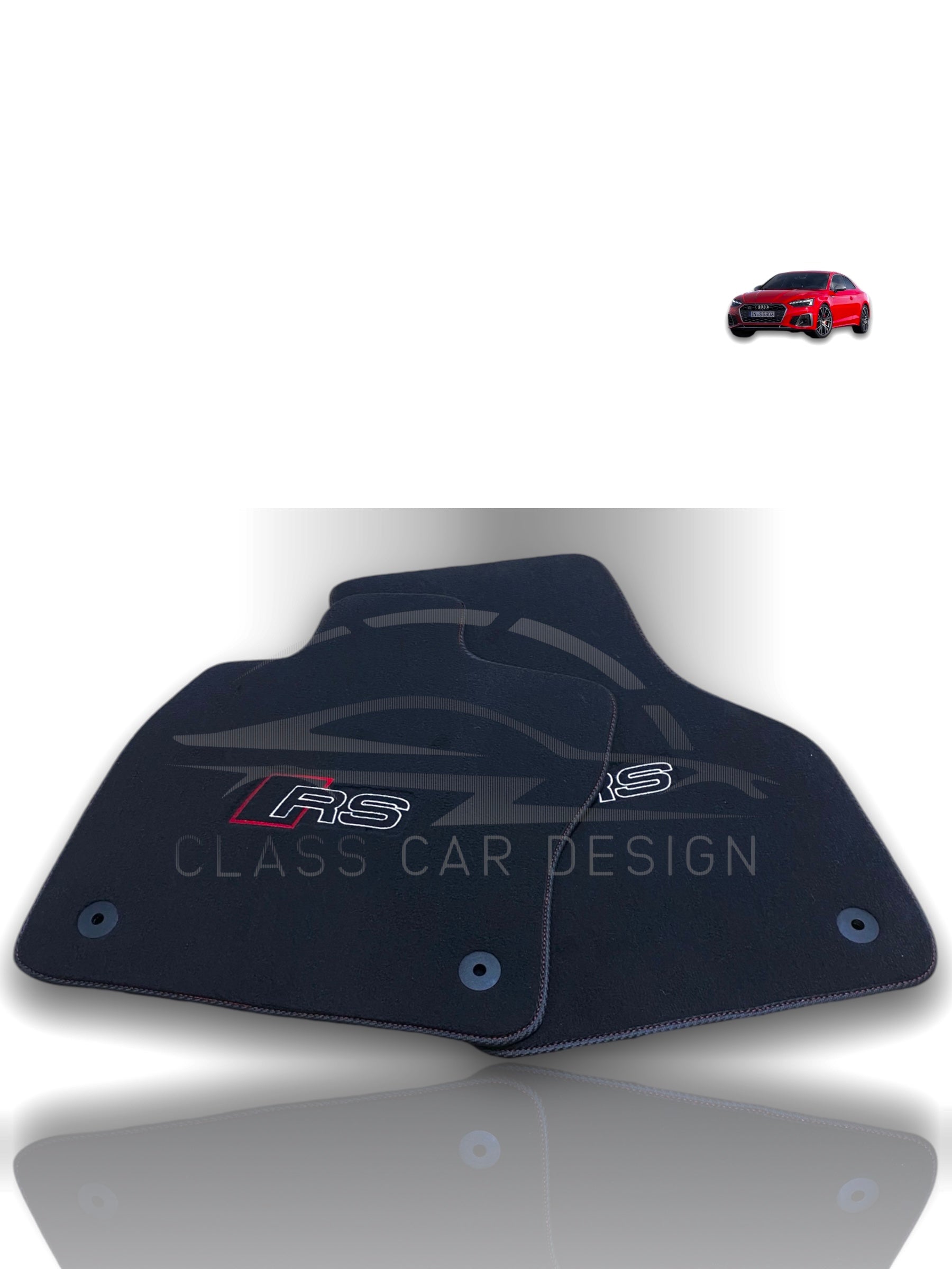 Audi RS4 Floor Mats (2017–2024) – Custom Fit – Luxury Velour Set