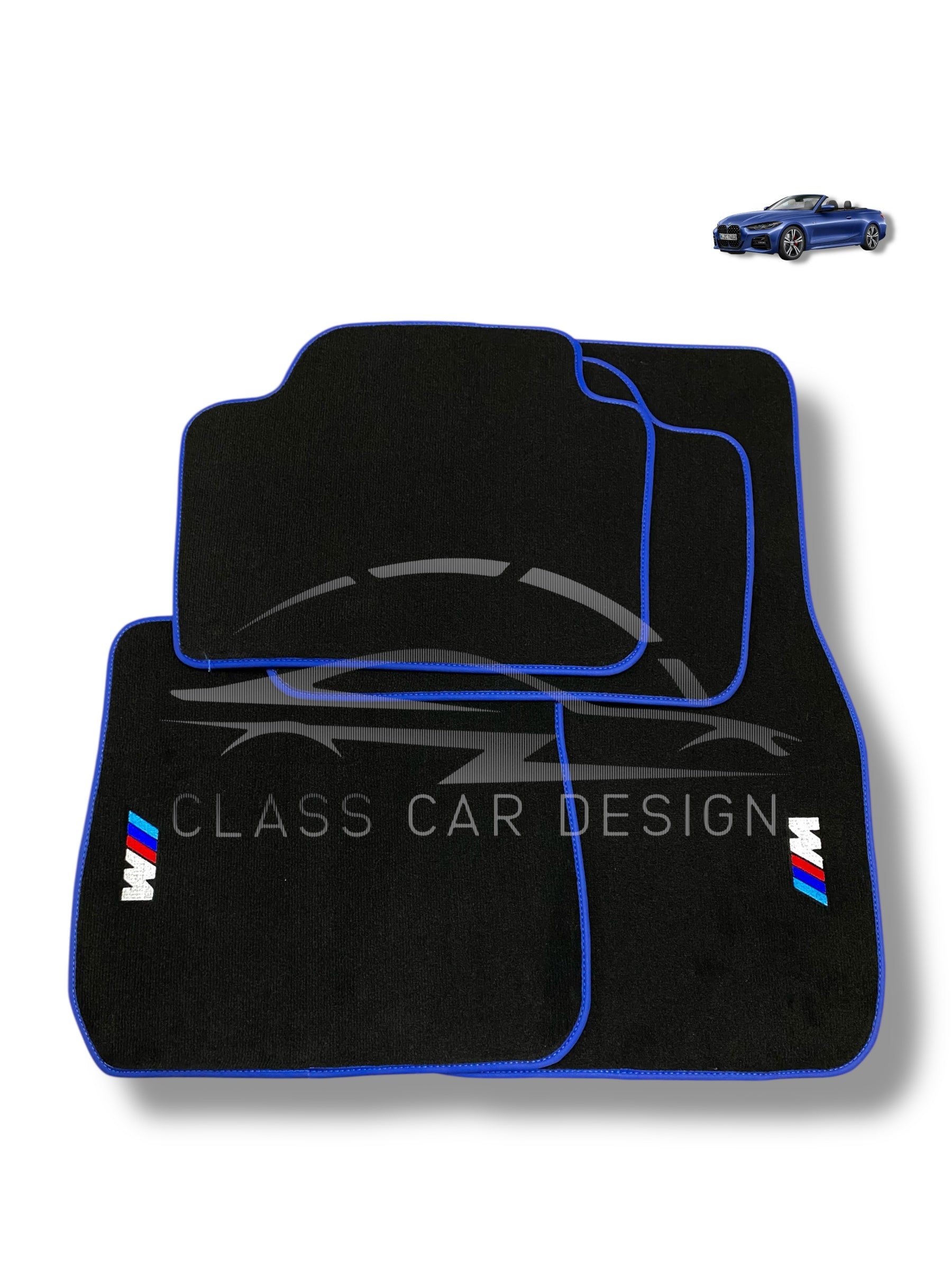 BMW 3 Series E93 Cabrio Floor Mats (2007–2013) – Custom Fit Luxury Velour Car Mats – Premium Carpet Set