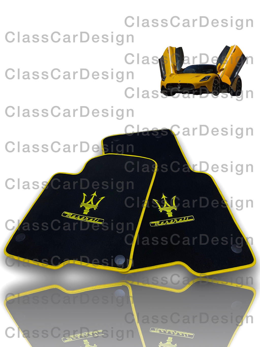Maserati Grecale Floor Mats (2022–2026) – Custom Fit Velour Luxury Carpet Set