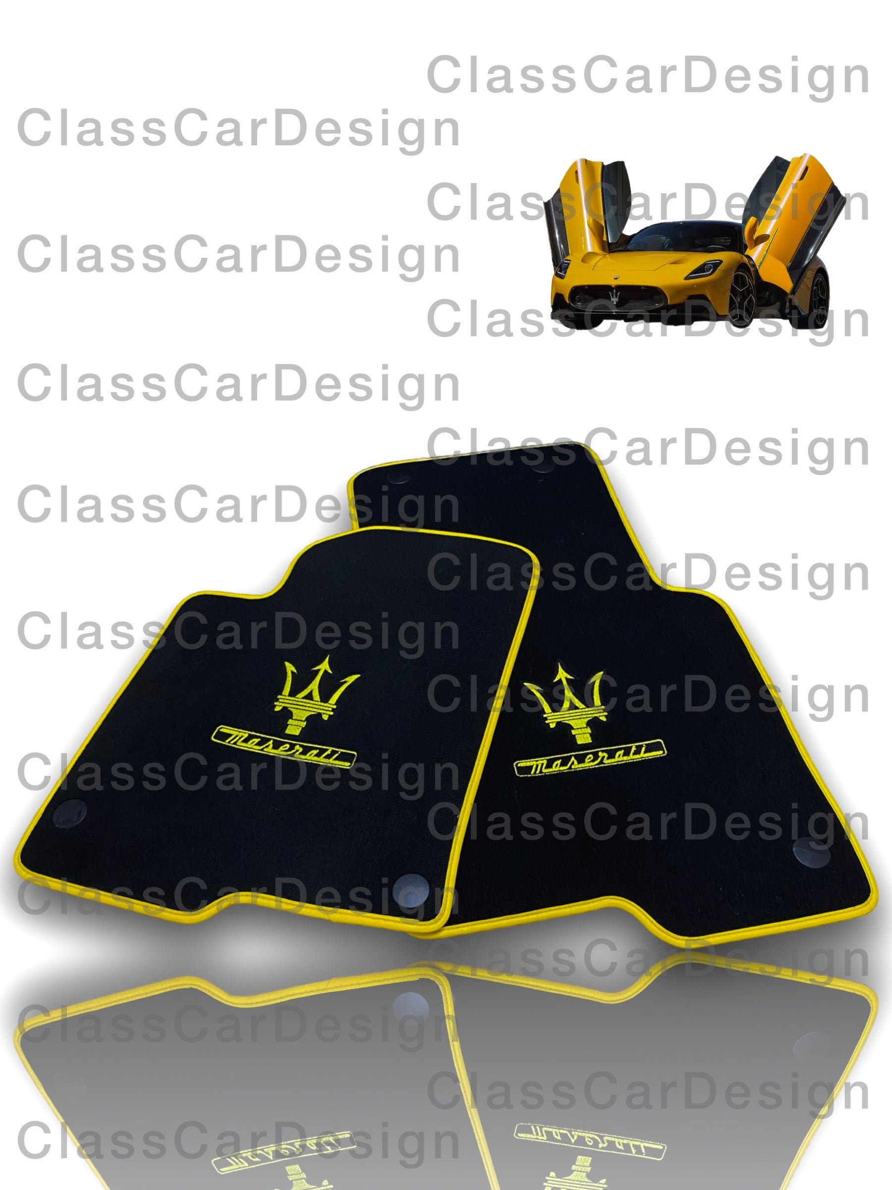 Maserati Grecale Floor Mats (2022–2026) – Custom Fit Velour Luxury Carpet Set