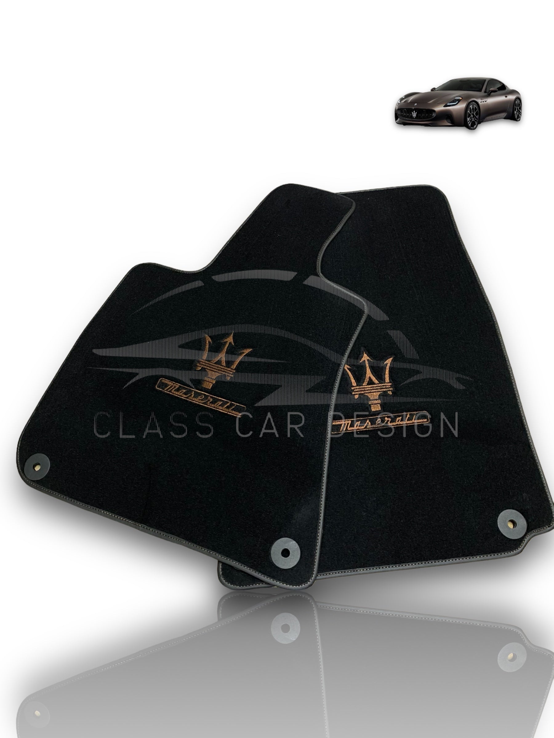 Maserati Quattroporte Floor Mats (2003–2012) – Custom Fit Luxury Velour Carpet Set