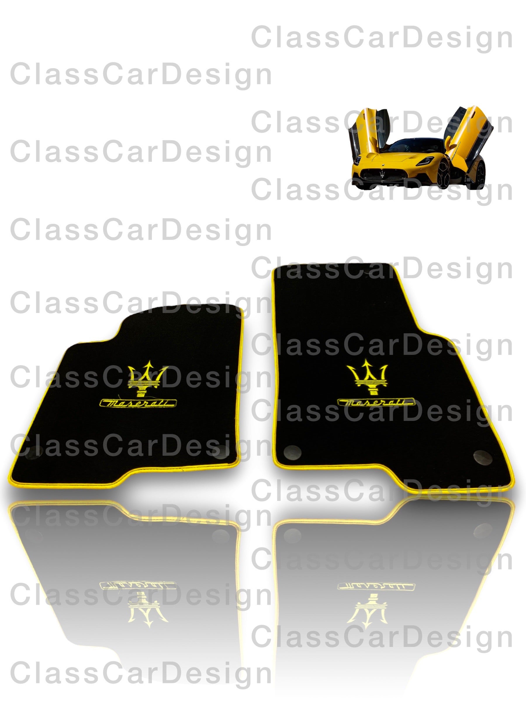 Maserati Grecale Floor Mats (2022–2026) – Custom Fit Velour Luxury Carpet Set