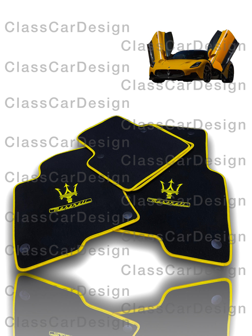 Maserati Grecale Floor Mats (2022–2026) – Custom Fit Velour Luxury Carpet Set