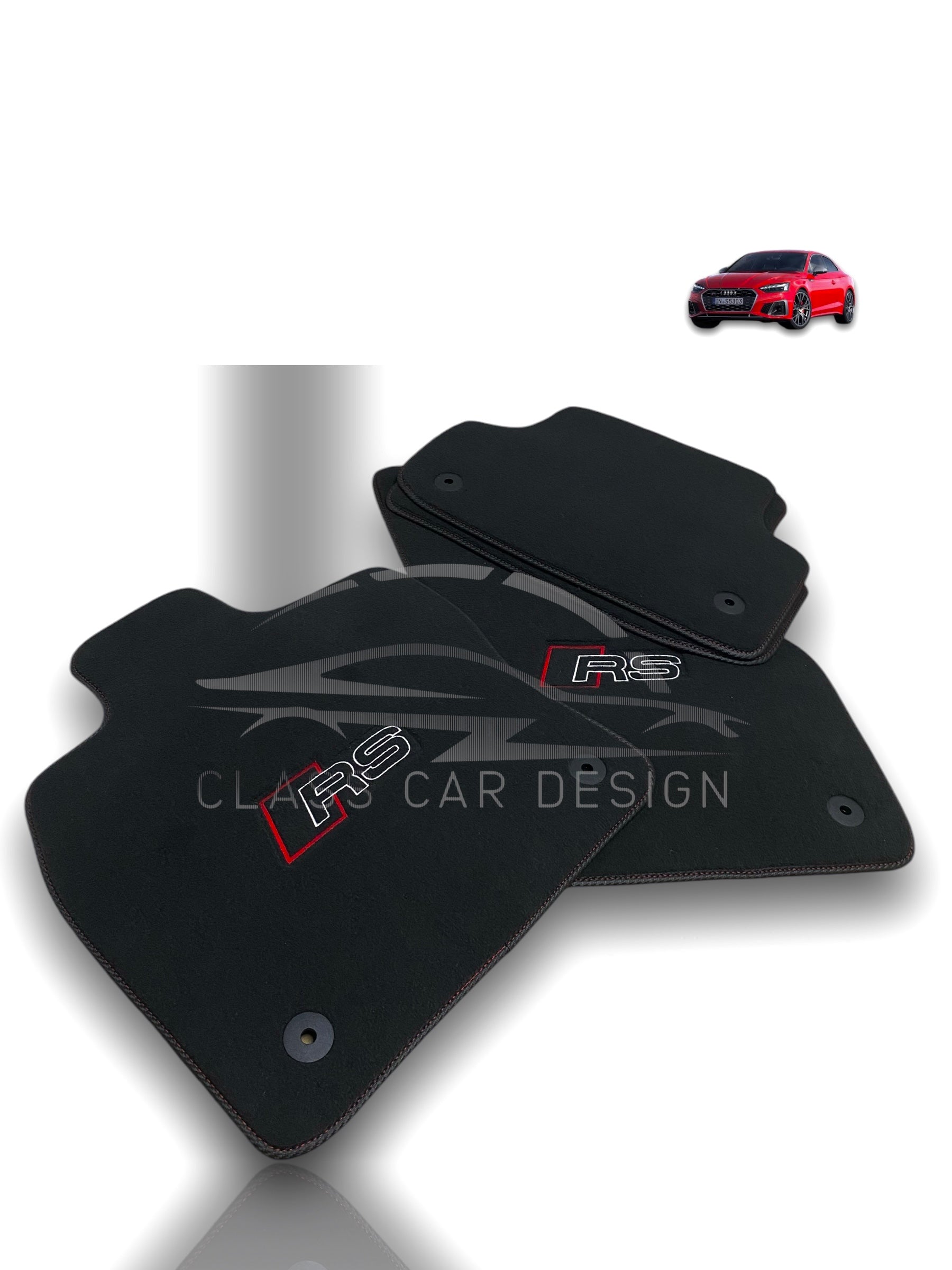 Audi RS4 Floor Mats (2017–2024) – Custom Fit – Luxury Velour Set