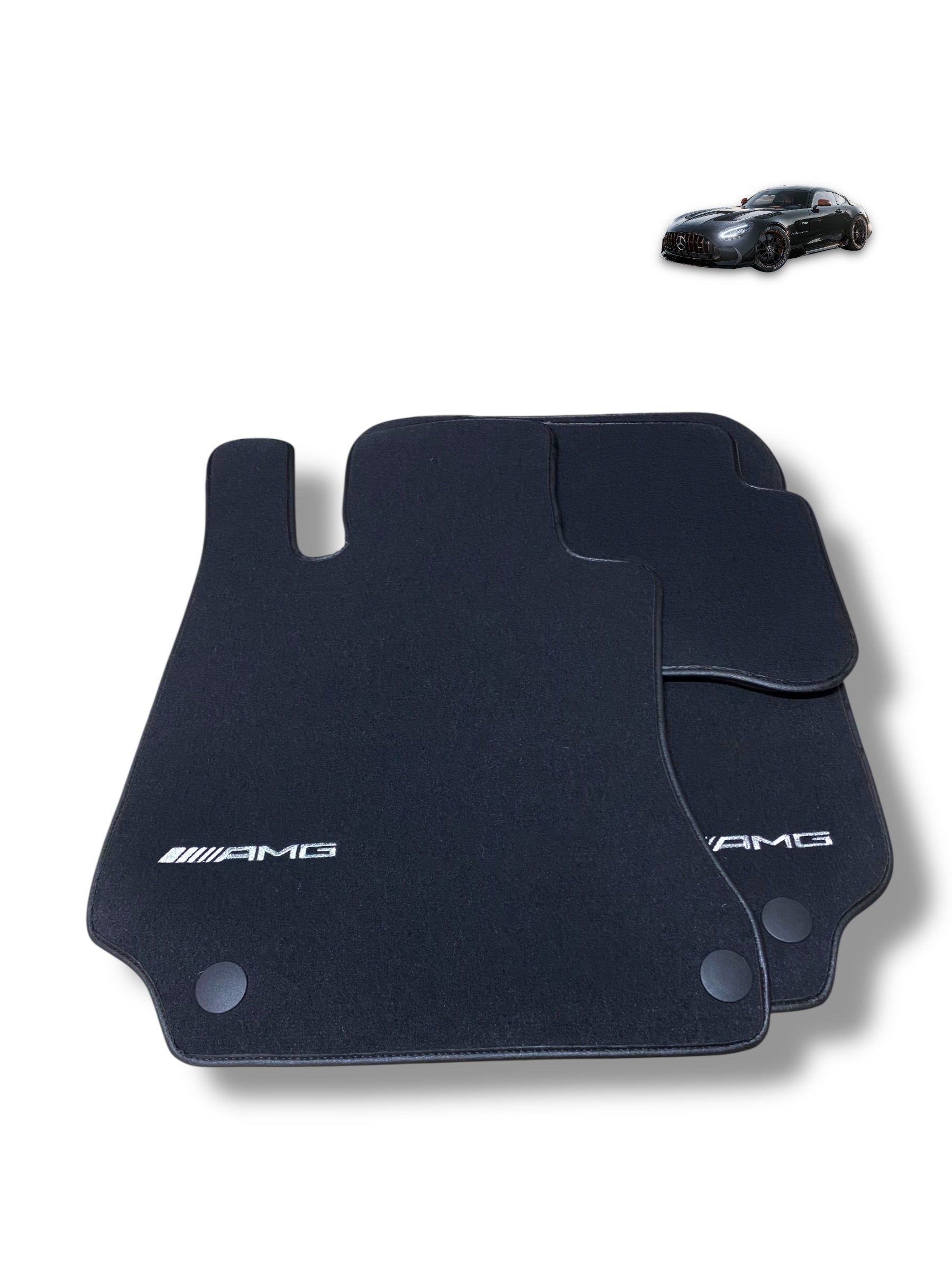 Mercedes C-Class W205 Floor Mats (2014–2021) – Custom Fit Luxury Velour Carpet Set