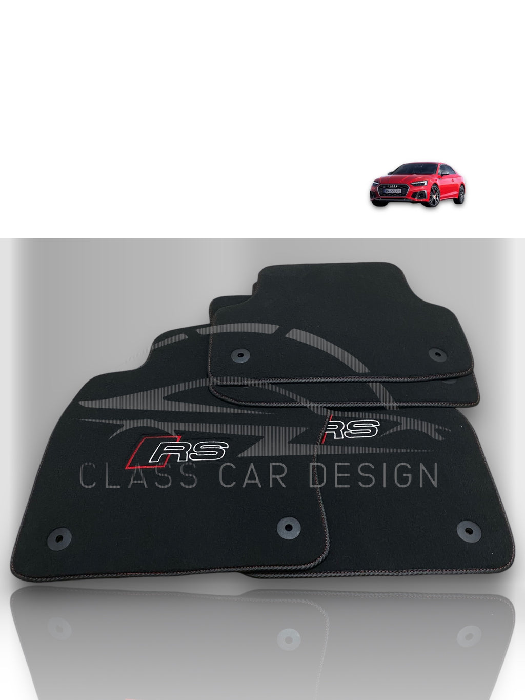 Audi RS4 Floor Mats (2017–2024) – Custom Fit – Luxury Velour Set