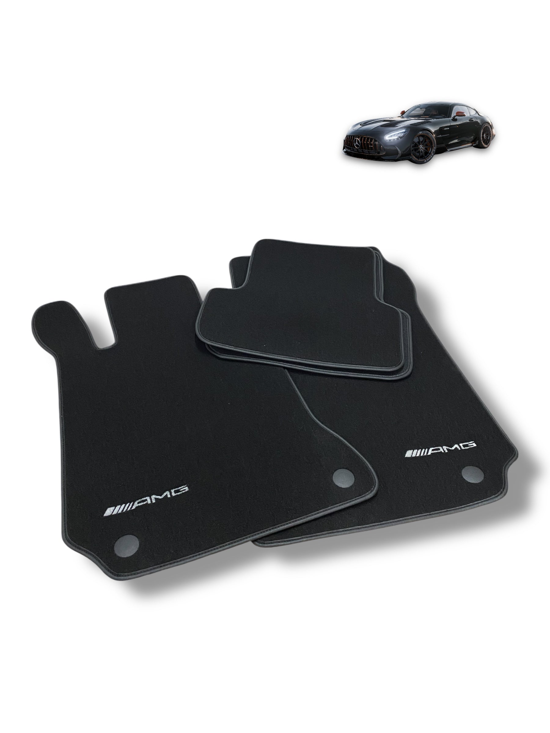 Mercedes C-Class W205 Floor Mats (2014–2021) – Custom Fit Luxury Velour Carpet Set