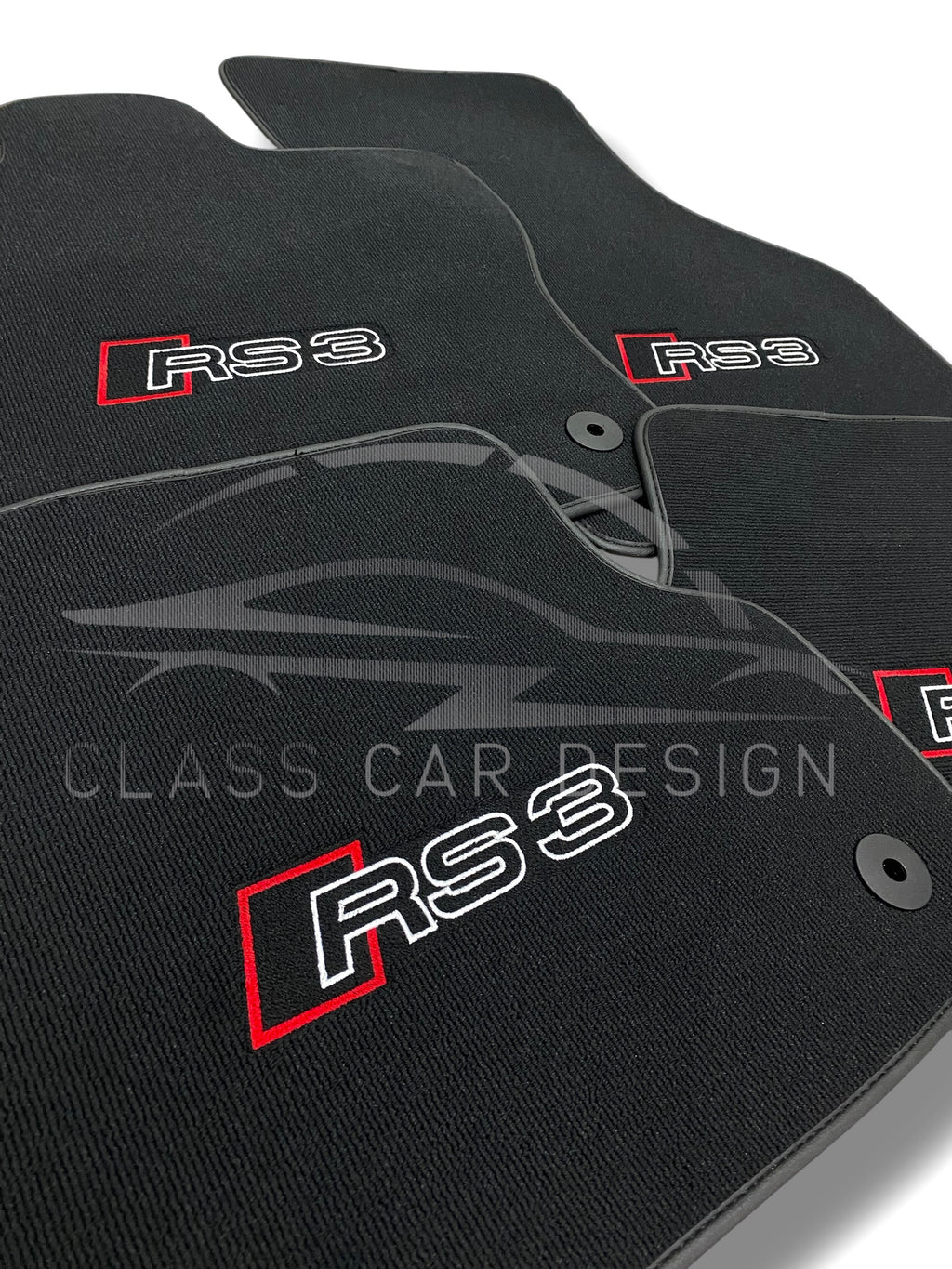 Audi RS3 Floor Mats (2013–2020) - Custom Fit Velour Luxury Carpet Set