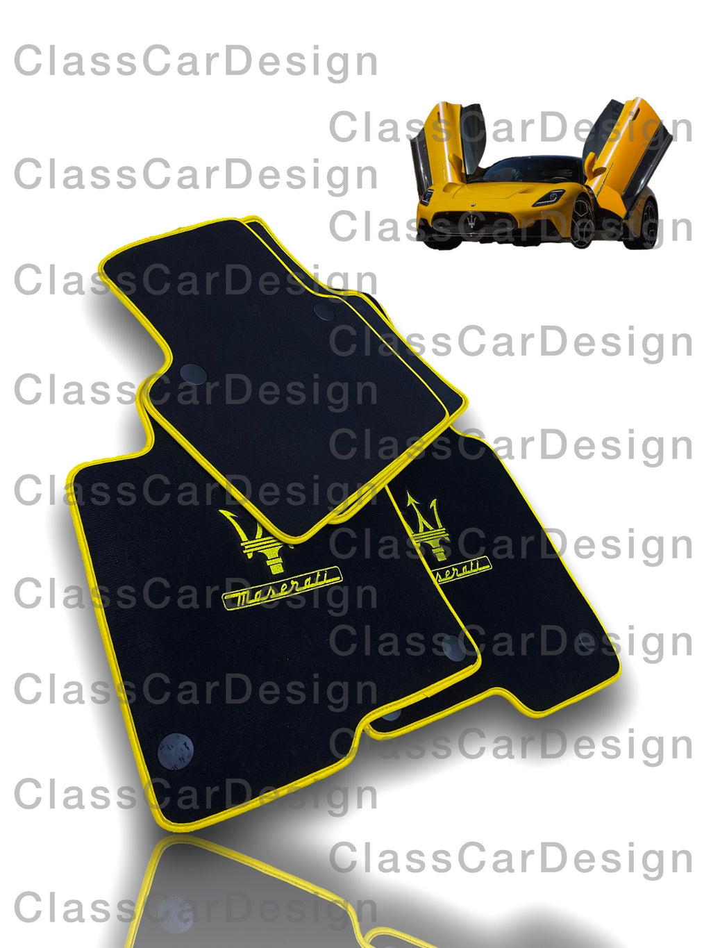 Maserati Grecale Floor Mats (2022–2026) – Custom Fit Velour Luxury Carpet Set