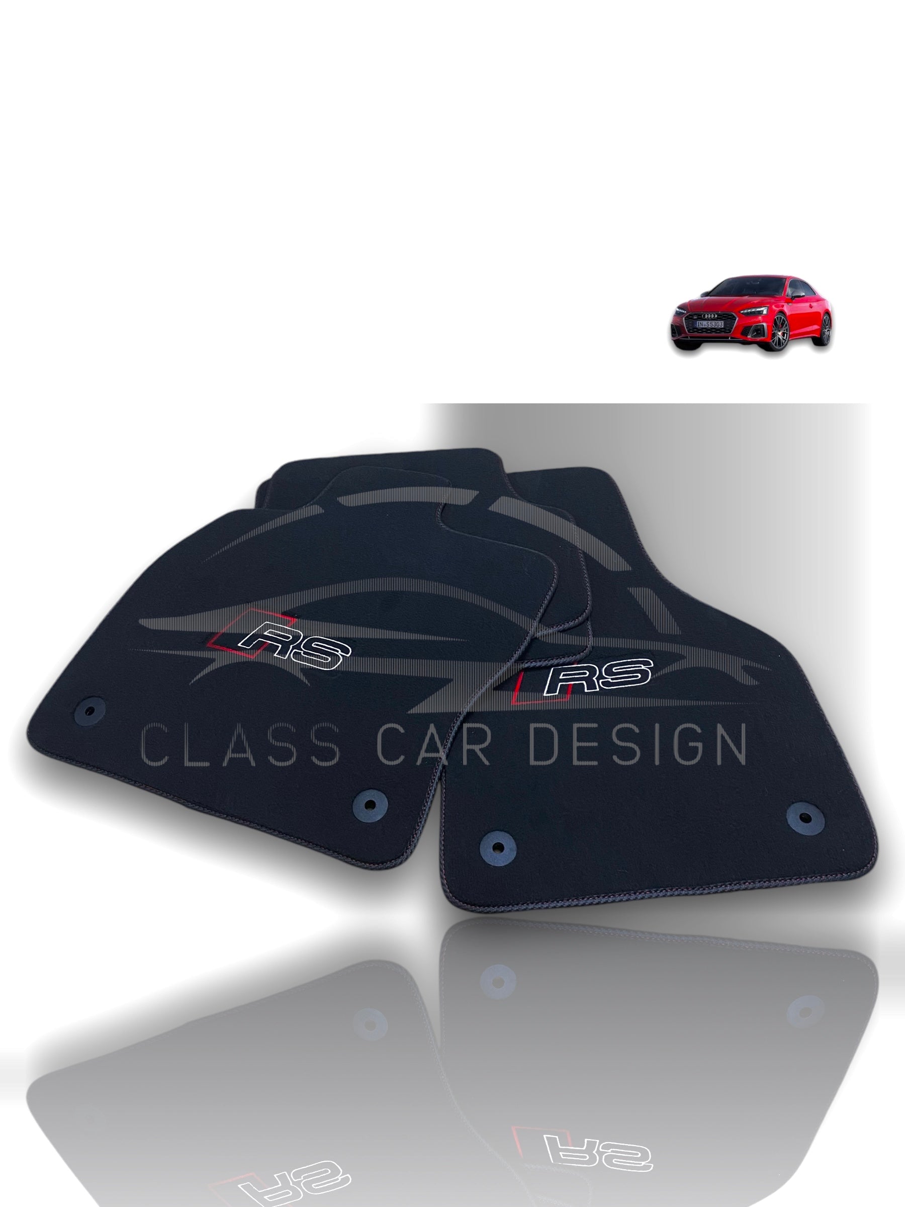 Audi RS4 Floor Mats (2017–2024) – Custom Fit – Luxury Velour Set