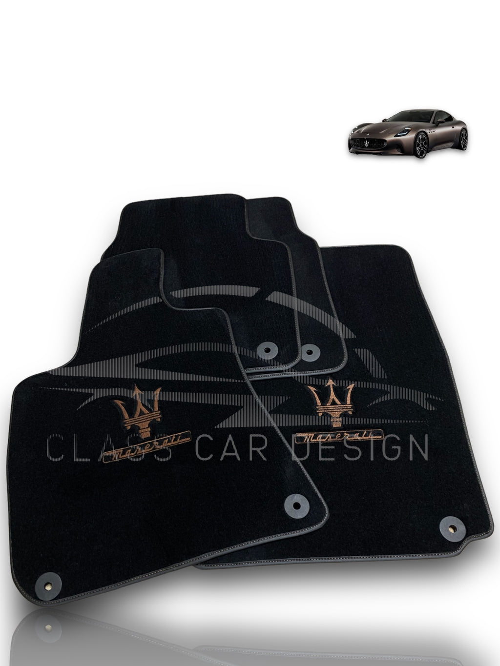 Maserati Quattroporte Floor Mats (2003–2012) – Custom Fit Luxury Velour Carpet Set