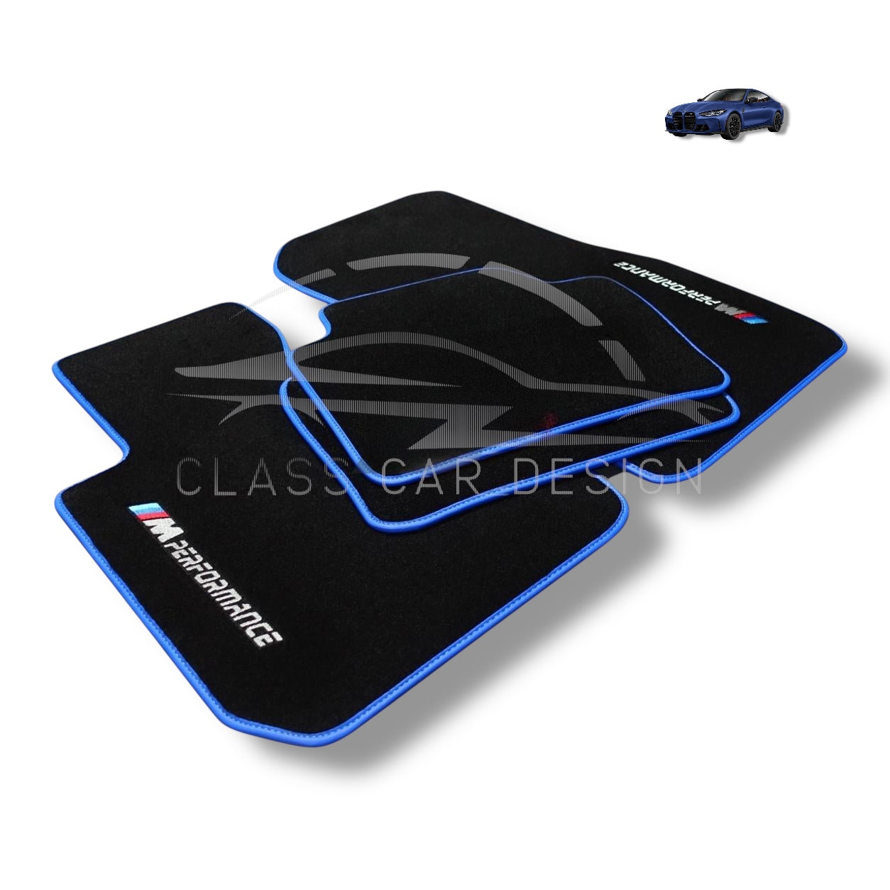 BMW 3 Series F30 Floor Mats (2012-2019) Custom Fit Luxury Velour Car Mats - Premium Carpet Set