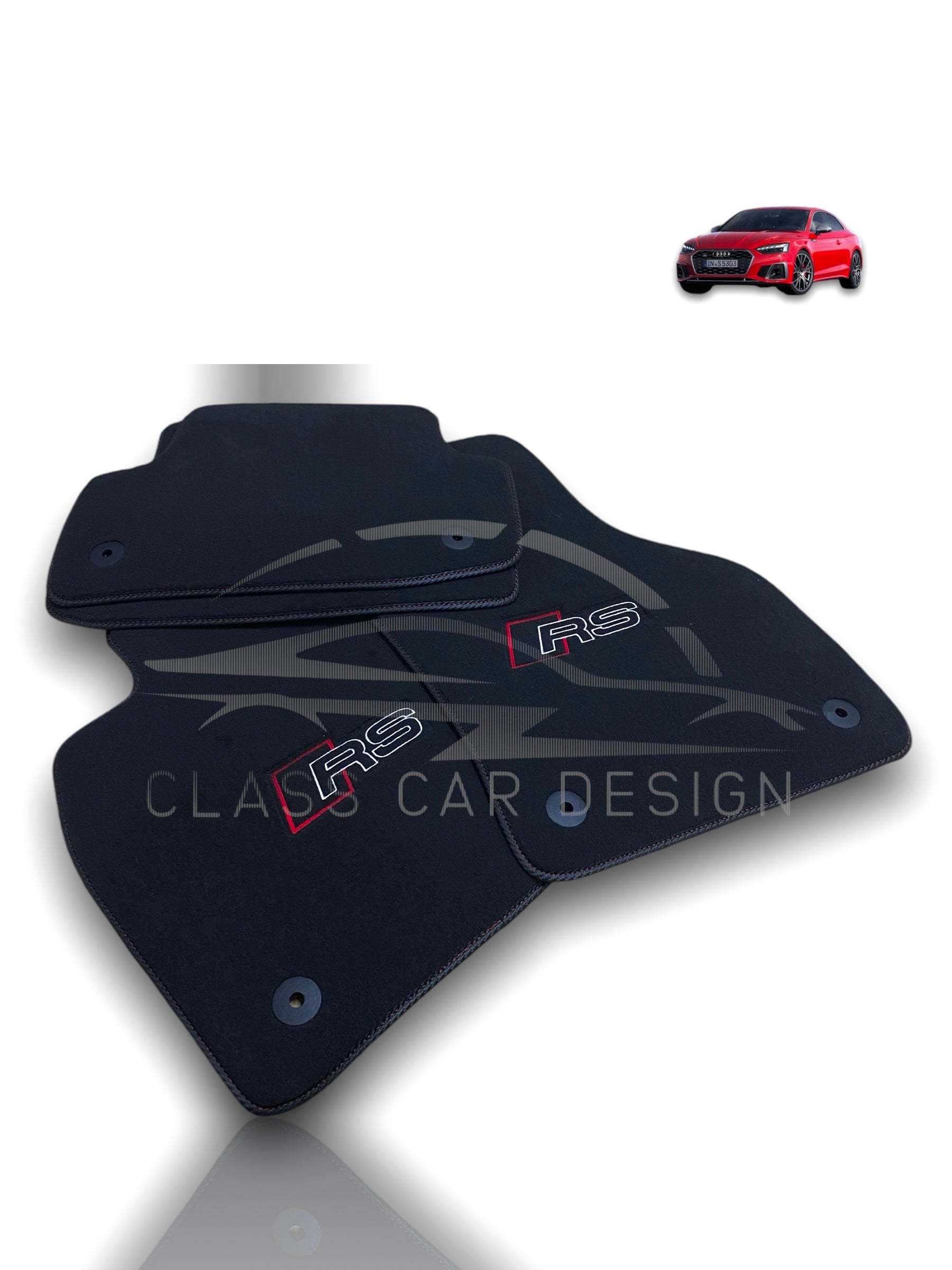 Audi RS4 Floor Mats (2017–2024) – Custom Fit – Luxury Velour Set