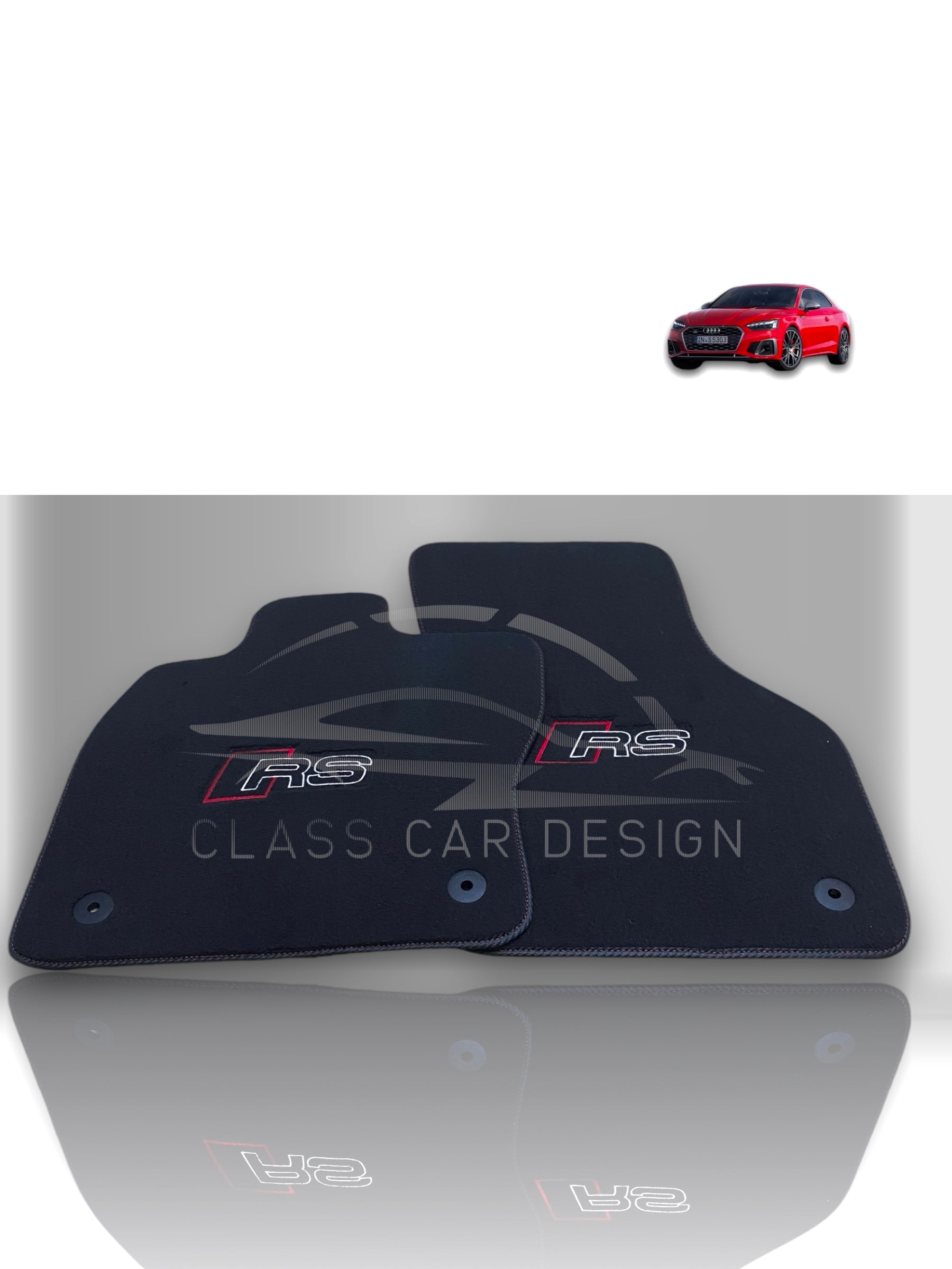 Audi RS4 Floor Mats (2017–2024) – Custom Fit – Luxury Velour Set