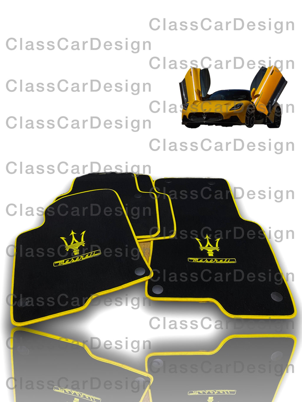 Maserati Grecale Floor Mats (2022–2026) – Custom Fit Velour Luxury Carpet Set