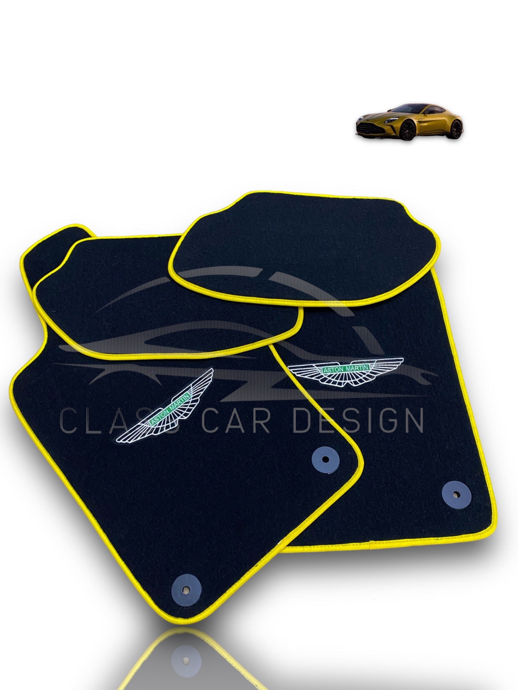 Aston Martin V12 Vanquish S Floor Mats (2004–2007) – Custom Fit Luxury Velour - Premium Carpet Set