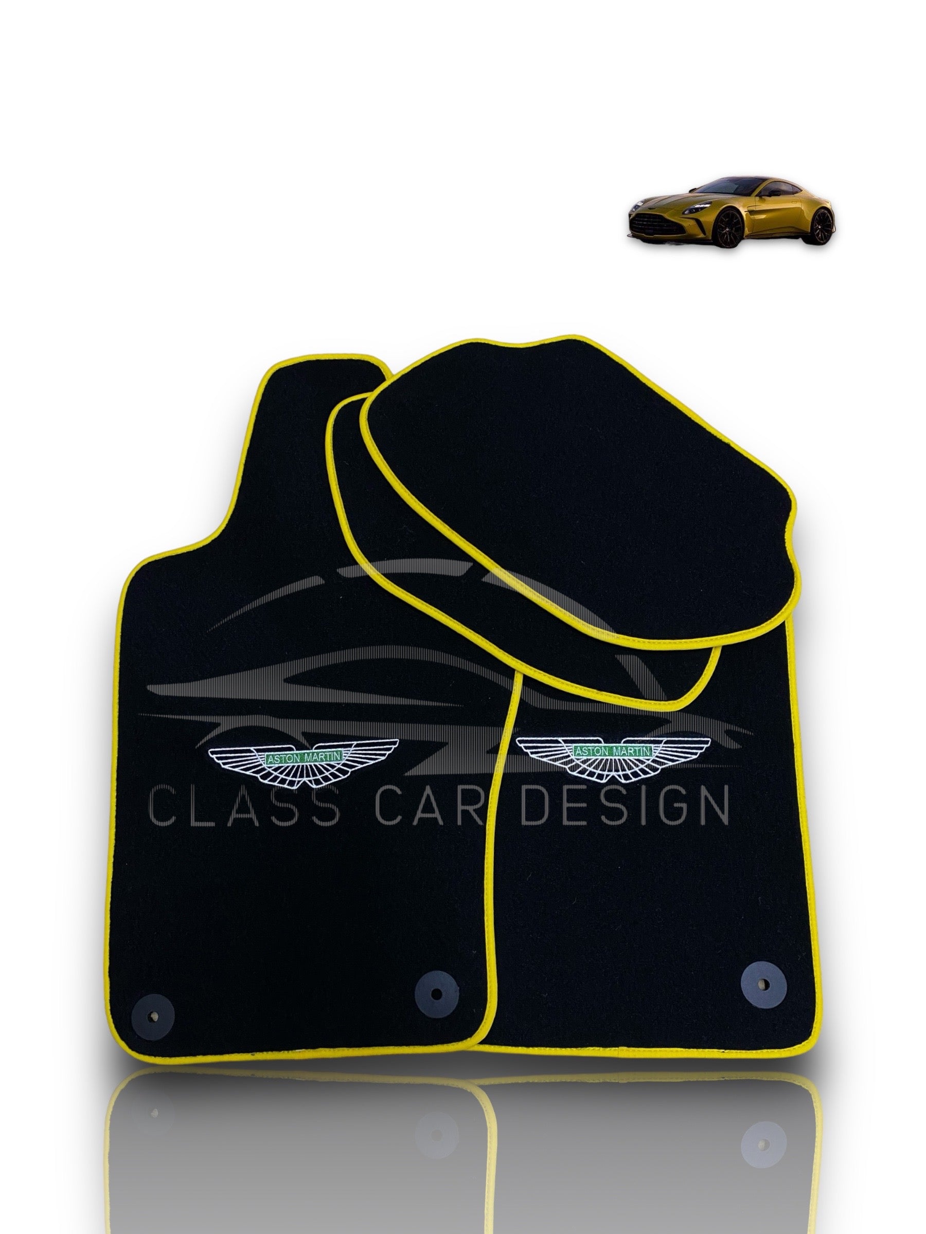 Aston Martin V12 Vanquish S Floor Mats (2004–2007) – Custom Fit Luxury Velour - Premium Carpet Set