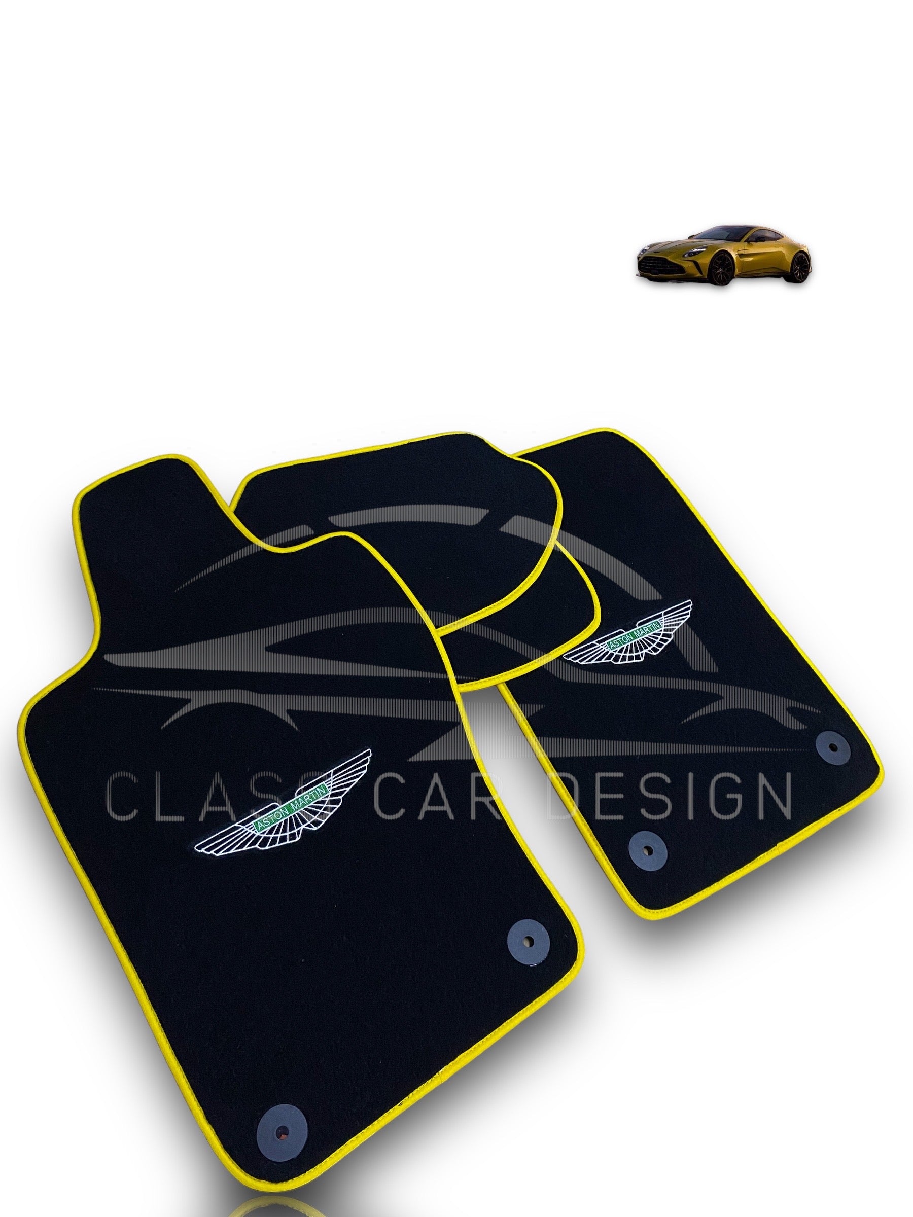 Aston Martin V12 Vanquish S Floor Mats (2004–2007) – Custom Fit Luxury Velour - Premium Carpet Set